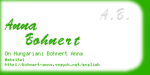 anna bohnert business card